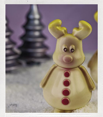 Martellato 3D Reindeer Polycarbonate Double Chocolate Mould